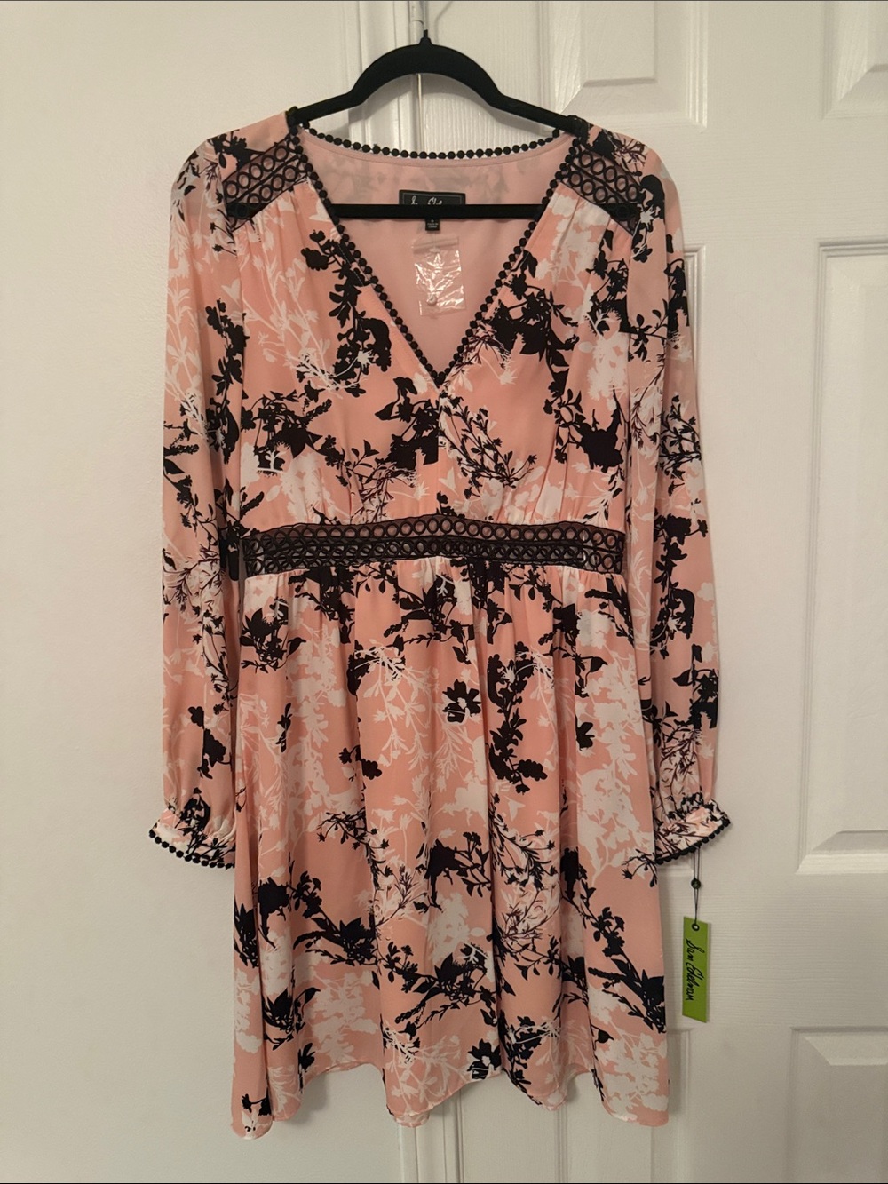 NWT Sam Edelman Empire-Waist Long Sleeve Dress